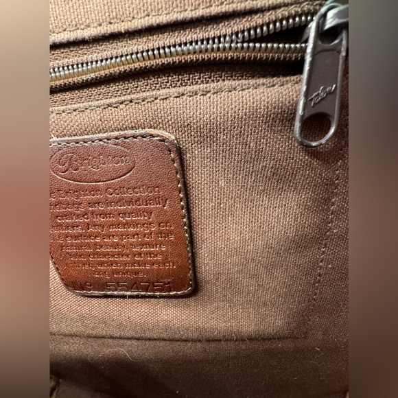 🌺Vintage 90s Brighton Donna Bag Tote Purse Brown Croc Buckle Heart Handbag🌸🌺 - Picture 13 of 16